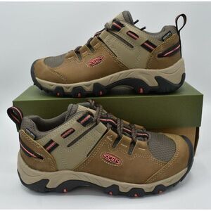 Keen Steens Hiking Sneakers Women 7 Timberwolf Coral NEW Waterproof 1022336